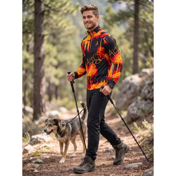  Pánská sportovní mikina premium plus ALTISPORT VOJ/ALM076MI04 ORANGE/BLACK 