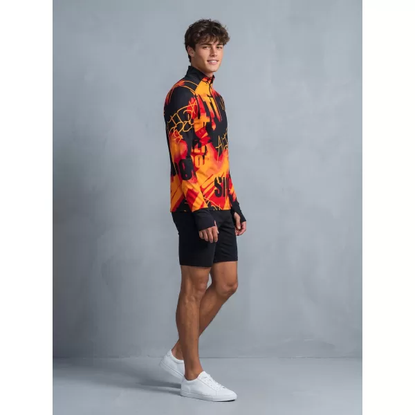  Pánská sportovní mikina premium plus ALTISPORT VOJ/ALM076MI04 ORANGE/BLACK 