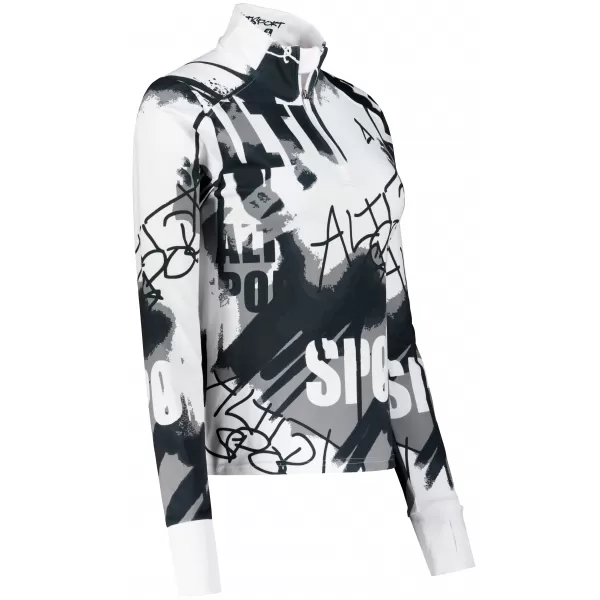  Dámská sportovní mikina premium plus ALTISPORT VOJ/ALW076MI04 WHITE/BLACK 
