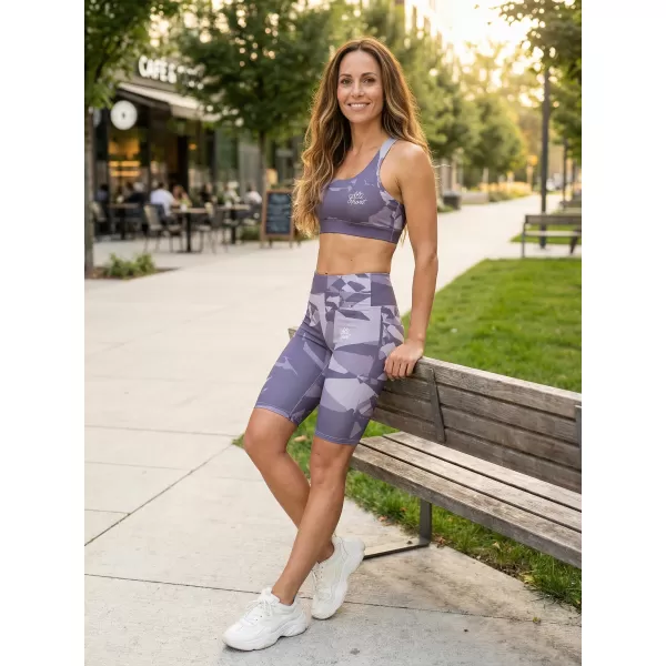  Dámské legíny nad kolena premium ALTISPORT VOJ/ALW080LEG02 ŠEDO-FIALOVÁ 