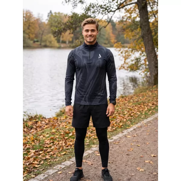  Pánská sportovní mikina premium plus ALTISPORT VOJ/ALM072MI04 ČERNÁ 