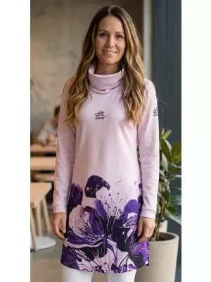 Dámská prodloužená mikina premium ALTISPORT VOJ/ALW090MI06 FIALOVÁ