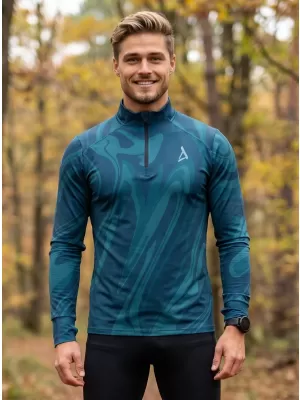Pánská sportovní mikina premium plus ALTISPORT VOJ/ALM072MI04 PETROLEJOVÁ