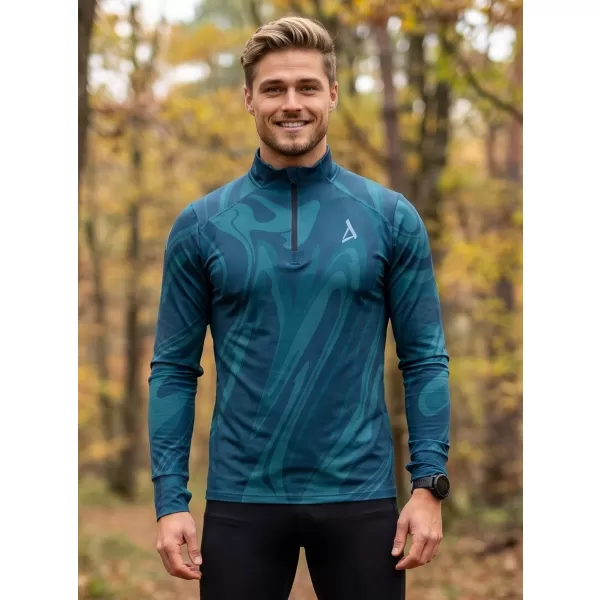  Pánská sportovní mikina premium plus ALTISPORT VOJ/ALM072MI04 PETROLEJOVÁ 