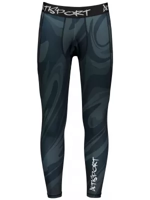 Pánské sportovní legíny dlouhé premium ALTISPORT VOJ/ALM072LEG01 ČERNÁ