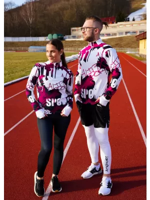 Dámská sportovní mikina premium plus ALTISPORT VOJ/ALW076MI04 WHITE/WINE