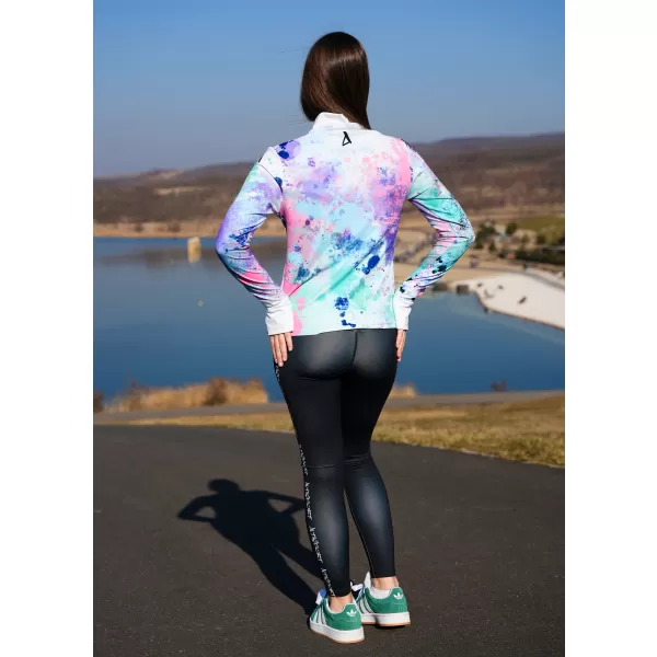  Dámská sportovní mikina premium plus ALTISPORT VOJ/ALW055MI04 FIALOVÁ/ZELENÁ 