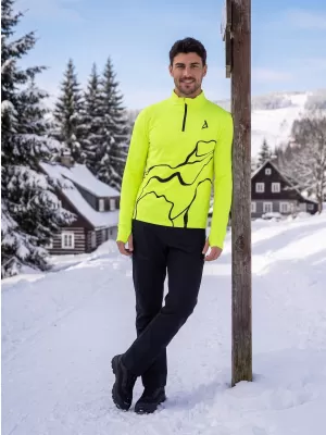 Pánská sportovní mikina premium plus ALTISPORT VOJ/ALM073MI04 FLUO-YELLOW