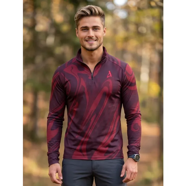  Pánská sportovní mikina premium plus ALTISPORT VOJ/ALM072MI04 WINE-RED 