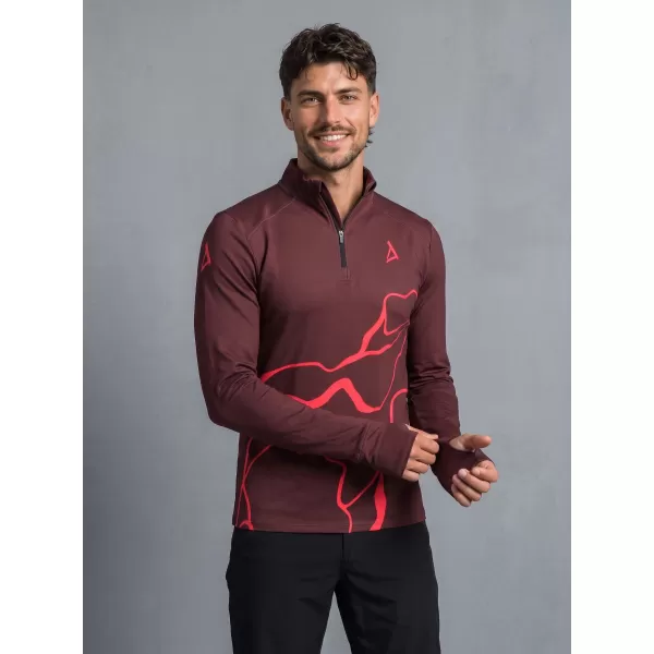  Pánská sportovní mikina premium plus ALTISPORT VOJ/ALM073MI04 WINE-RED 