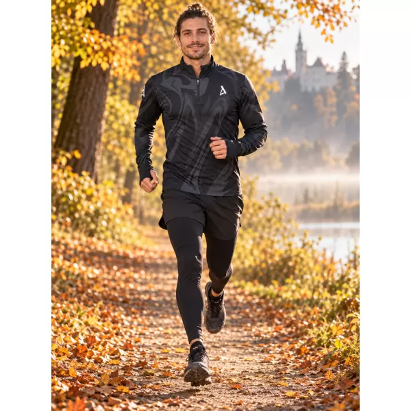  Pánská sportovní mikina premium plus ALTISPORT VOJ/ALM072MI04 ČERNÁ 