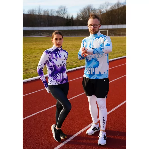  Dámská sportovní mikina premium plus ALTISPORT VOJ/ALW076MI04 VIOLET/WHITE 