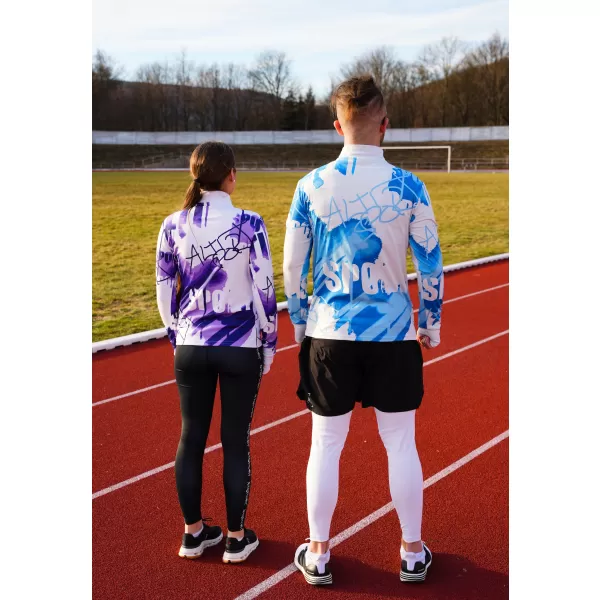  Dámská sportovní mikina premium plus ALTISPORT VOJ/ALW076MI04 VIOLET/WHITE 
