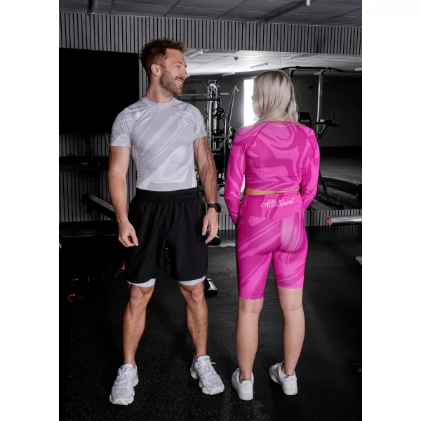  Pánské sportovní legíny nad kolena premium ALTISPORT VOJ/ALM072LEG02 GRAY 