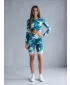 Dámské legíny nad kolena premium ALTISPORT VOJ/ALW066LEG02 ZELENOMODRÁ