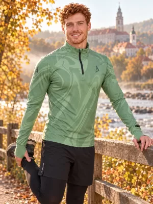 Pánská sportovní mikina premium plus ALTISPORT VOJ/ALM072MI04 ZELENÁ