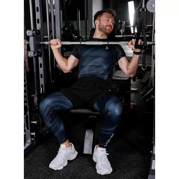  Pánské sportovní legíny dlouhé premium ALTISPORT VOJ/ALM072LEG01 ČERNÁ 