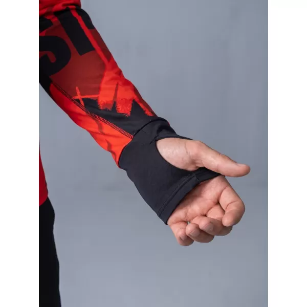  Pánská sportovní mikina premium plus ALTISPORT VOJ/ALM076MI04 BLACK/RED 