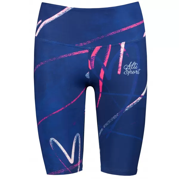  Dámské legíny nad kolena premium ALTISPORT VOJ/ALW082LEG02 TMAVĚ MODRÁ 