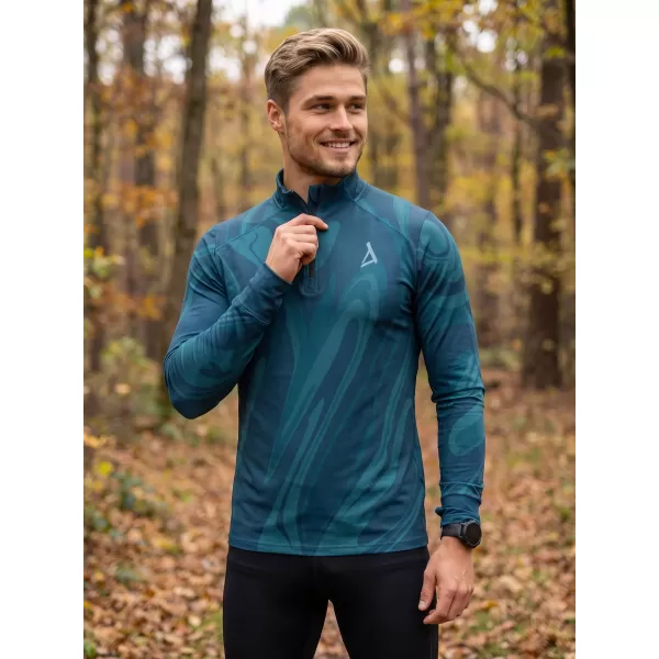  Pánská sportovní mikina premium plus ALTISPORT VOJ/ALM072MI04 PETROLEJOVÁ 