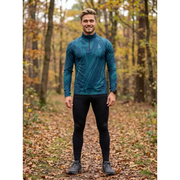  Pánská sportovní mikina premium plus ALTISPORT VOJ/ALM072MI04 PETROLEJOVÁ 