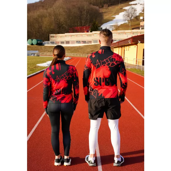  Dámská sportovní mikina premium plus ALTISPORT VOJ/ALW076MI04 RED/BLACK 