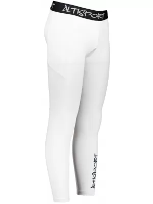 Pánské sportovní legíny dlouhé premium ALTISPORT VOJ/ALM000LEG01 BÍLÁ