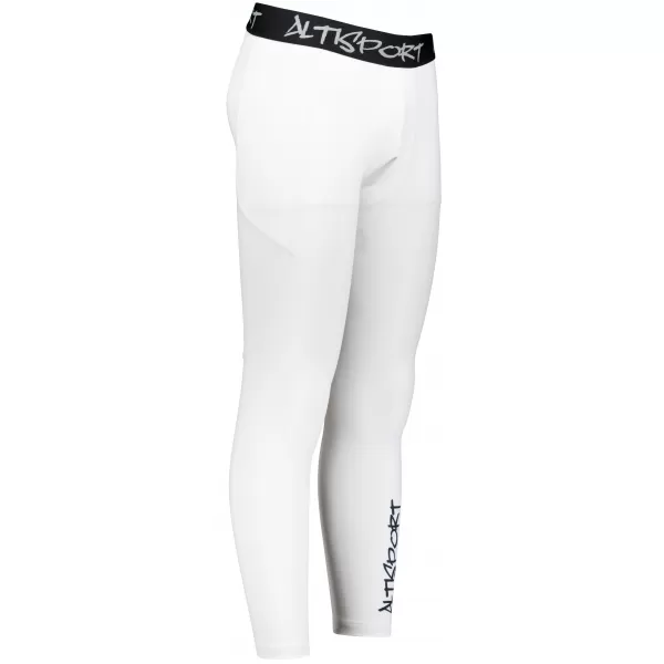  Pánské sportovní legíny dlouhé premium ALTISPORT VOJ/ALM000LEG01 BÍLÁ 