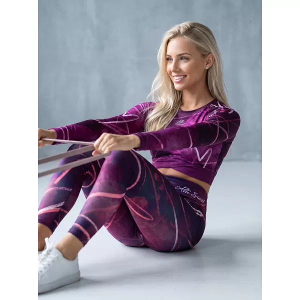  Dámské dlouhé legíny premium ALTISPORT VOJ/ALW082LEG01 FIALOVÁ 