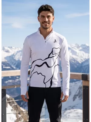 Pánská sportovní mikina premium plus ALTISPORT VOJ/ALM073MI04 BÍLÁ