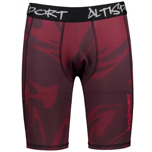  Pánské sportovní legíny nad kolena premium ALTISPORT VOJ/ALM072LEG02 WINE-RED 