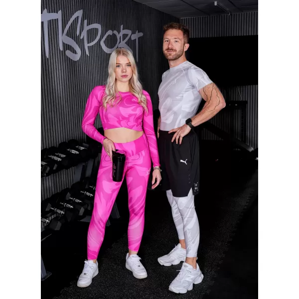  Pánské sportovní legíny dlouhé premium ALTISPORT VOJ/ALM072LEG01 GRAY 