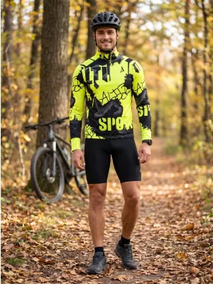 Pánská sportovní mikina premium plus ALTISPORT VOJ/ALM076MI04 FLUO-YELLOW