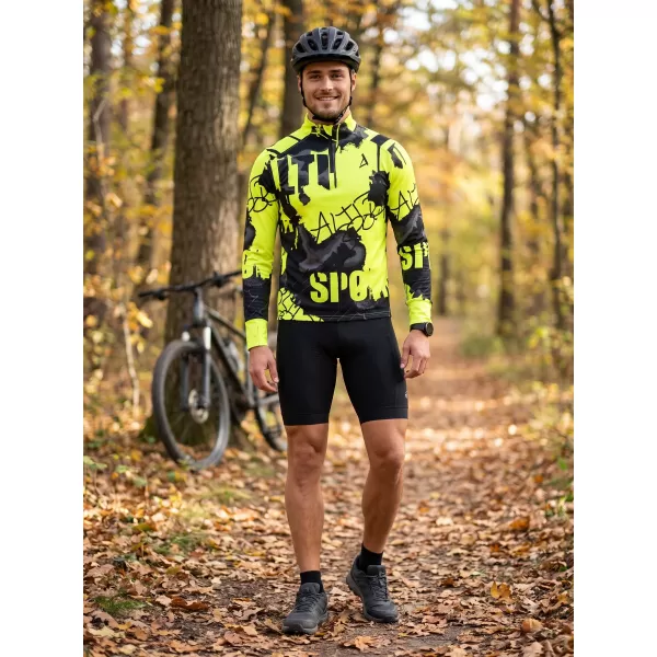 Pánská sportovní mikina premium plus ALTISPORT VOJ/ALM076MI04 FLUO-YELLOW 