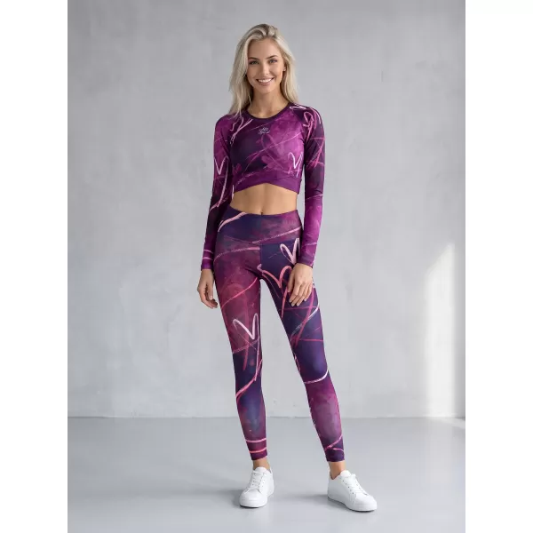  Dámské dlouhé legíny premium ALTISPORT VOJ/ALW082LEG01 FIALOVÁ 