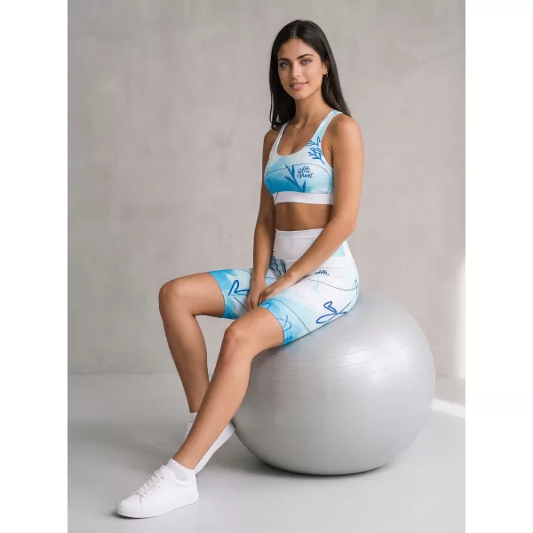  Dámské legíny nad kolena premium ALTISPORT VOJ/ALW083LEG02 BÍLOMODRÁ 