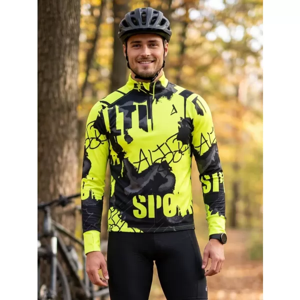  Pánská sportovní mikina premium plus ALTISPORT VOJ/ALM076MI04 FLUO-YELLOW 