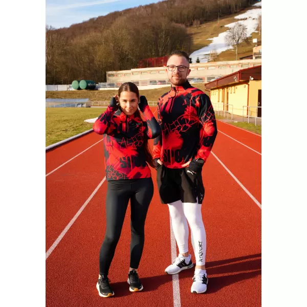  Dámská sportovní mikina premium plus ALTISPORT VOJ/ALW076MI04 RED/BLACK 