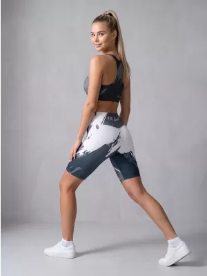 Dámské legíny nad kolena premium ALTISPORT VOJ/ALW081LEG02 ČERNÁ-ŠEDÁ