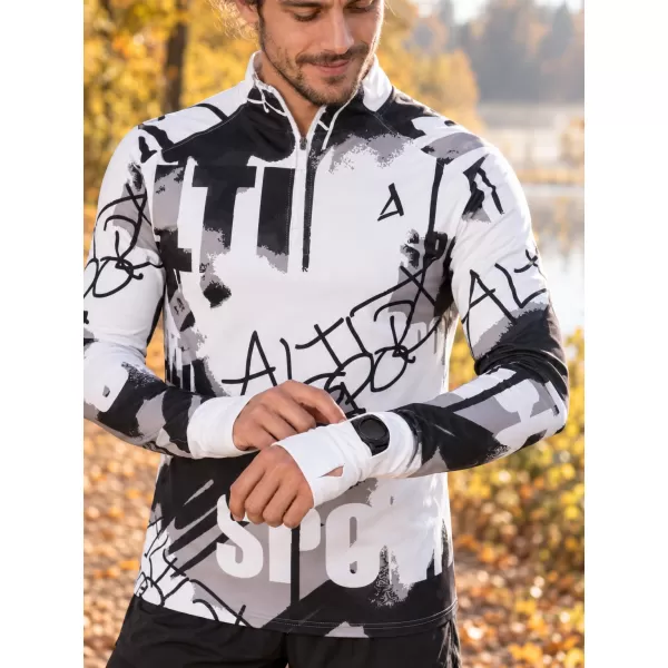  Pánská sportovní mikina premium plus ALTISPORT VOJ/ALM076MI04 BLACK/WHITE 