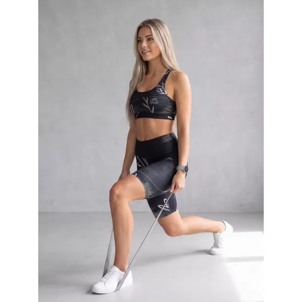  Dámské legíny nad kolena premium ALTISPORT VOJ/ALW083LEG02 ČERNOBÍLÁ 