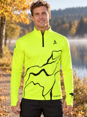 Pánská sportovní mikina premium plus ALTISPORT VOJ/ALM073MI04 FLUO-YELLOW