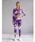 Dámské dlouhé legíny premium ALTISPORT VOJ/ALW066LEG01 BÍLOFIALOVÁ