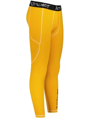 Pánské sportovní legíny dlouhé premium ALTISPORT VOJ/ALM000LEG01 ORANŽOVÁ