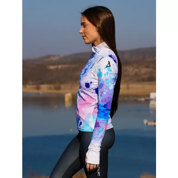 Dámská sportovní mikina premium plus ALTISPORT VOJ/ALW055MI04 FIALOVÁ/MODRÁ 