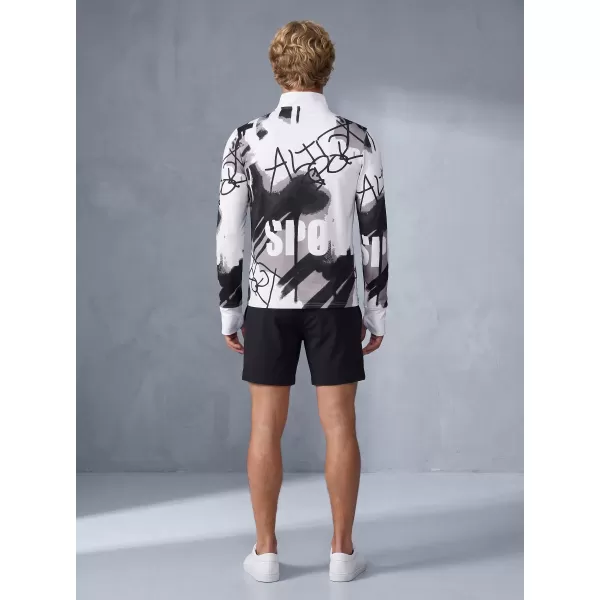  Pánská sportovní mikina premium plus ALTISPORT VOJ/ALM076MI04 BLACK/WHITE 