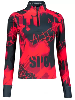 Dámská sportovní mikina premium plus ALTISPORT VOJ/ALW076MI04 RED/BLACK
