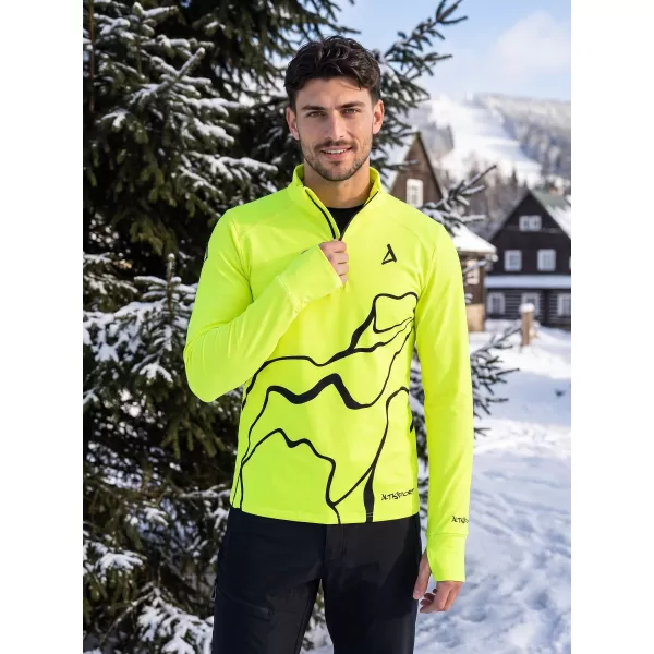  Pánská sportovní mikina premium plus ALTISPORT VOJ/ALM073MI04 FLUO-YELLOW 