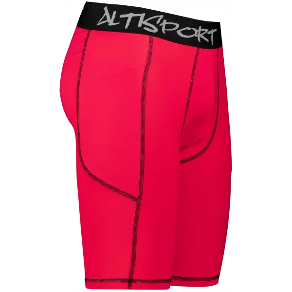  Pánské sportovní legíny nad kolena premium ALTISPORT VOJ/ALM000LEG02 ČERVENÁ 
