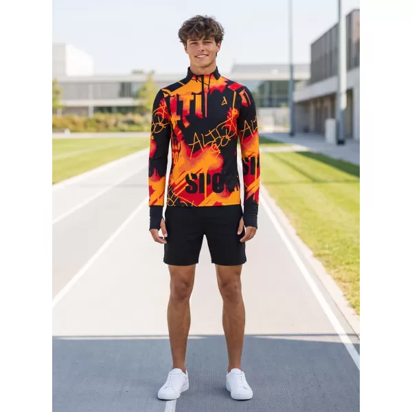  Pánská sportovní mikina premium plus ALTISPORT VOJ/ALM076MI04 ORANGE/BLACK 